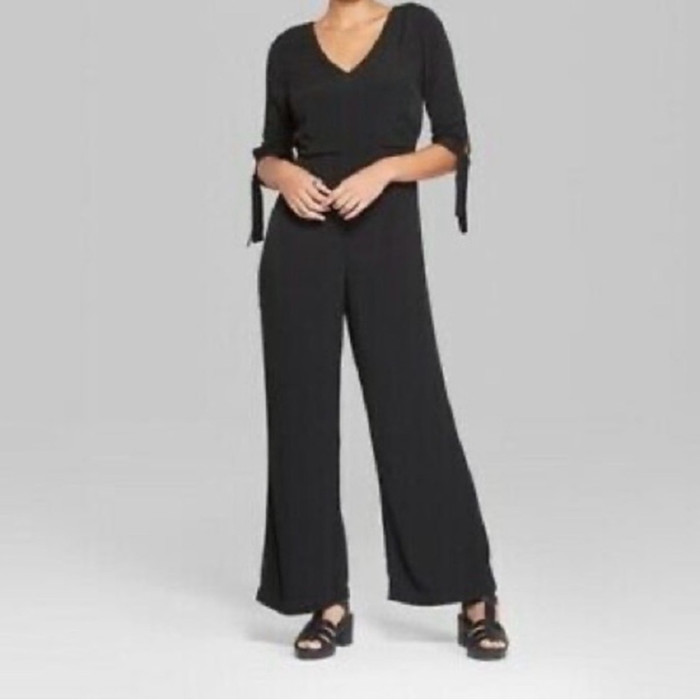 Wild Fable Black V-Neck Jumpsuit